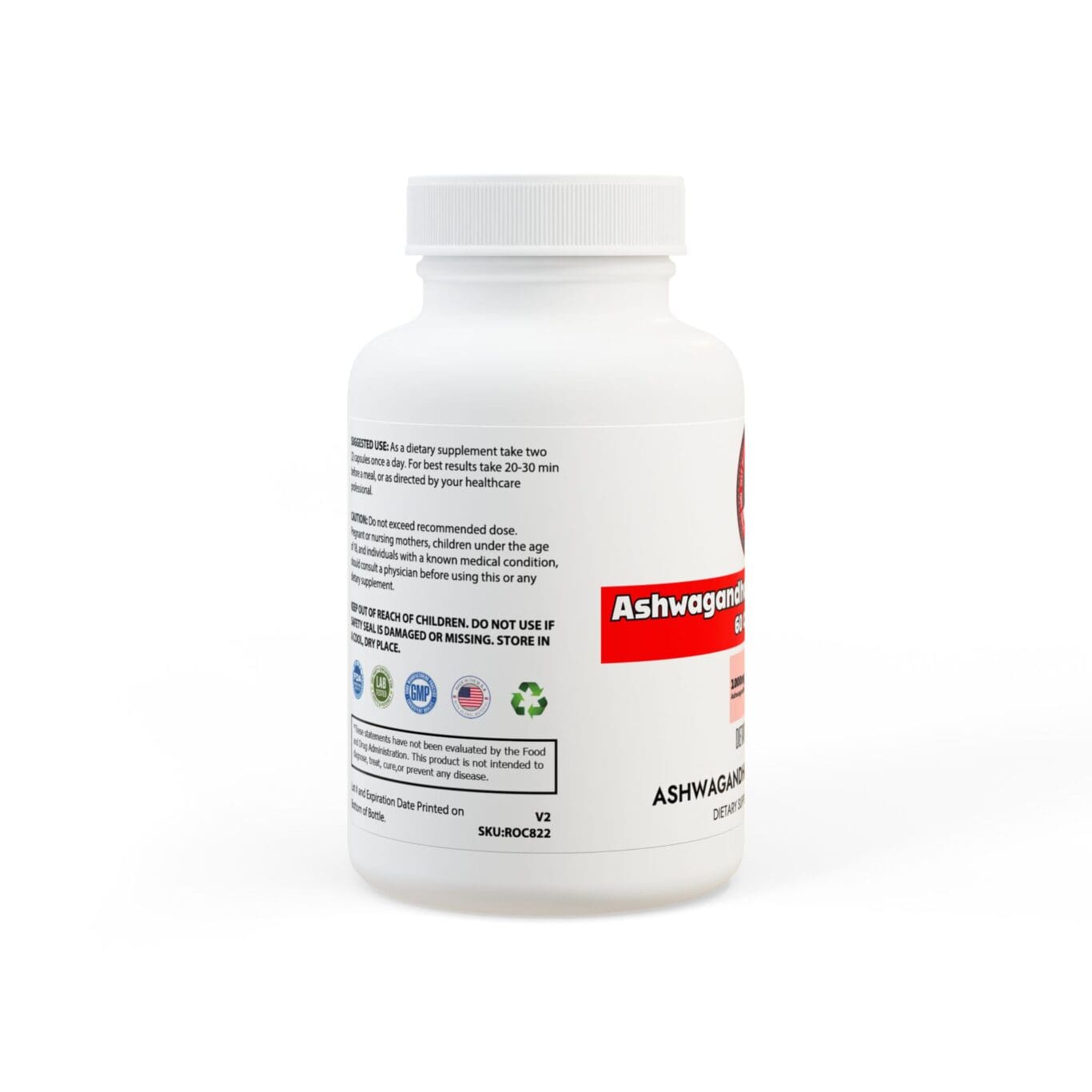 Ashwagandha and Black Pepper Supplement (60 capsules) - Image 2